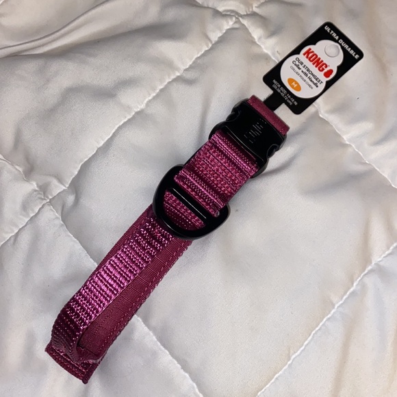 🐶 KONG® M Pink Handle Dog Collar Chew Resistant Ultra Durable Pet Pets Leash - Picture 6 of 9